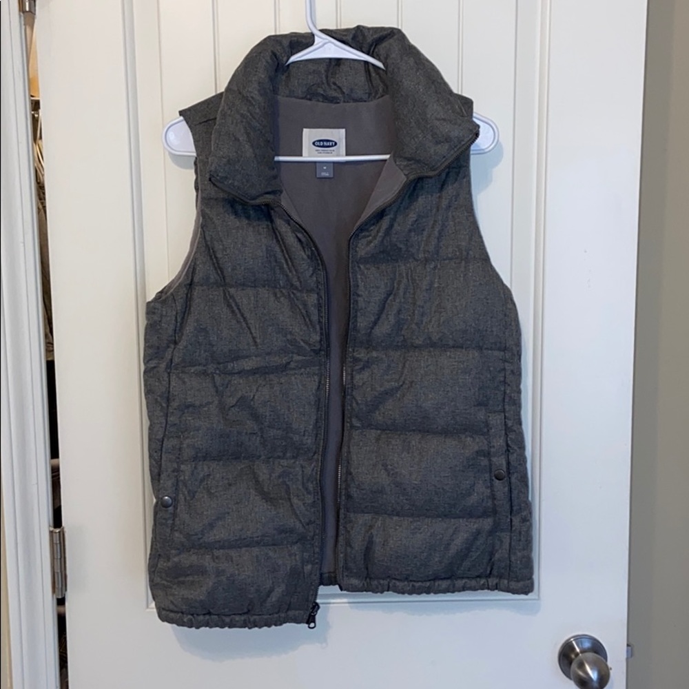 Gray winter vest